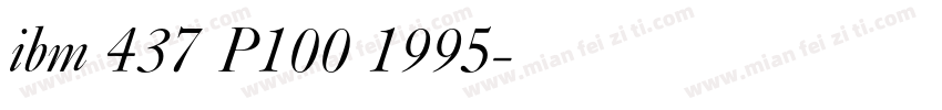 ibm 437 P100 1995字体转换